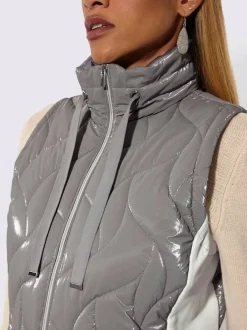 Gilet matelassé empiècements latéraux contrastés