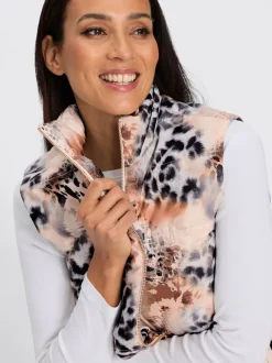Gilet matelassé imprimé mode