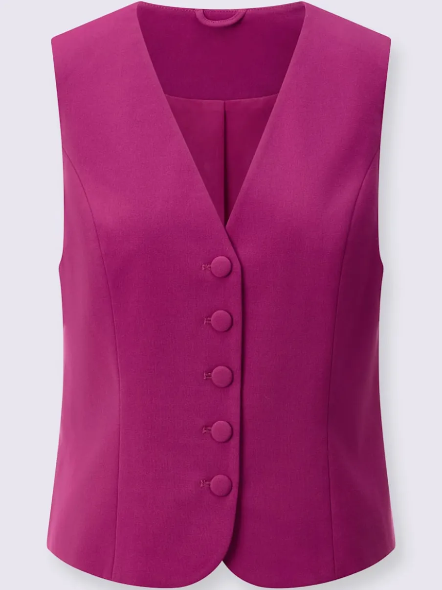 Gilets de costume avec col en V et boutons