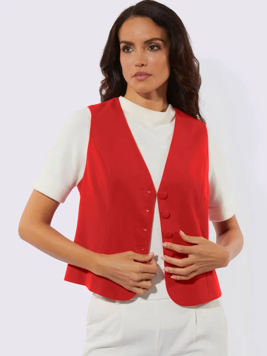 Gilets de costume avec col en V et boutons