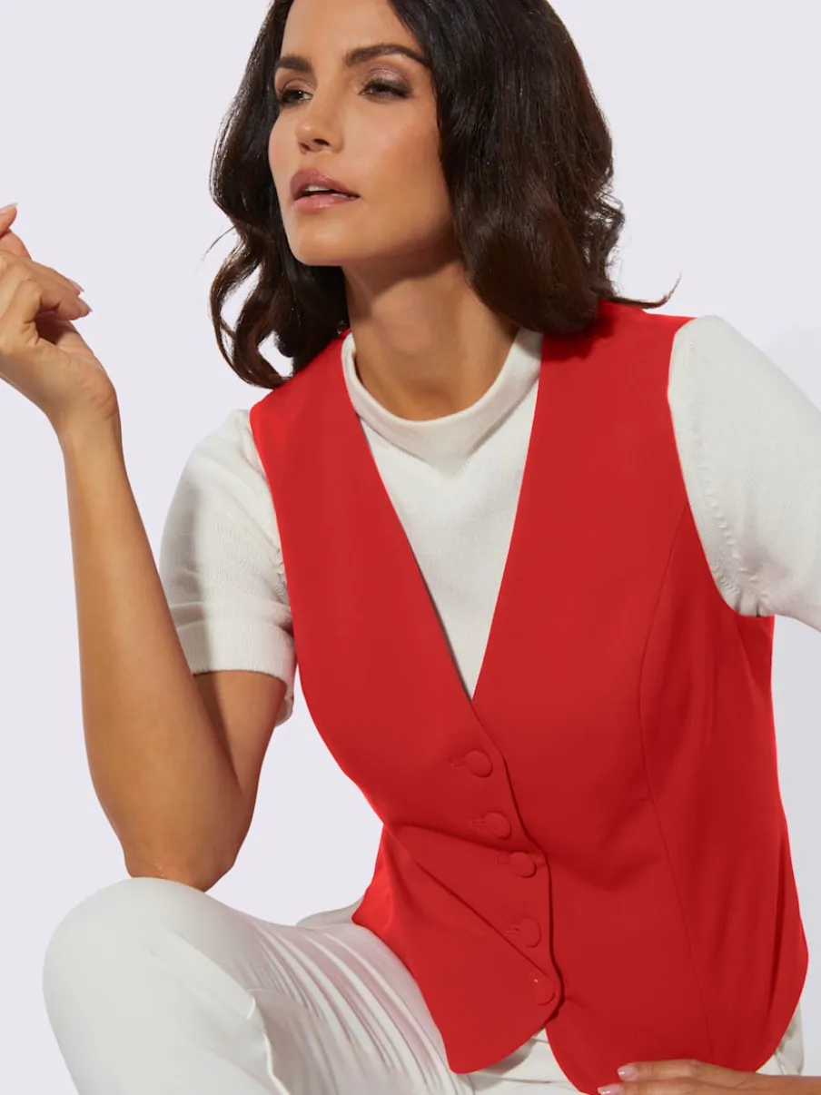 Gilets de costume avec col en V et boutons
