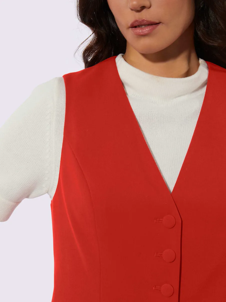 Gilets de costume avec col en V et boutons
