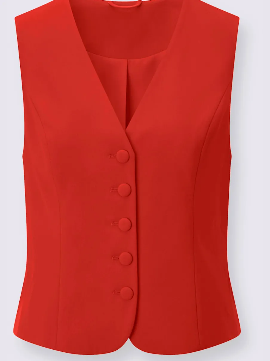 Gilets de costume avec col en V et boutons