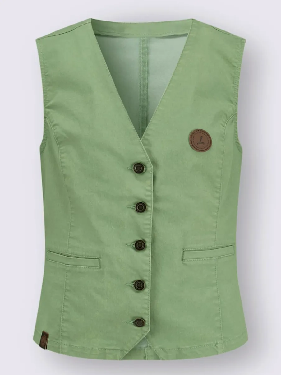 Gilets en jean avec poches et col en V