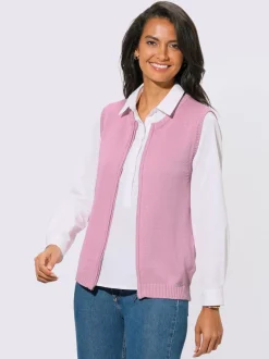 Gilets en tricot sans manches à encolure ronde