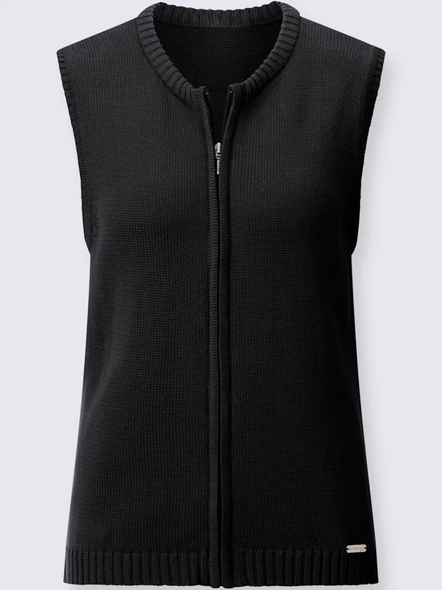 Gilets en tricot sans manches à encolure ronde
