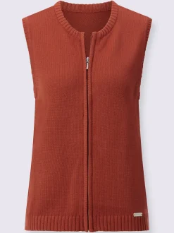 Gilets en tricot sans manches à encolure ronde