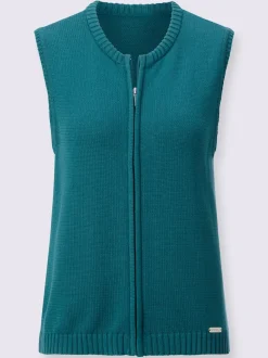Gilets en tricot sans manches à encolure ronde