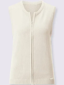 Gilets en tricot sans manches à encolure ronde