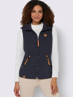 Gilets matelassés col montant à poches zippées pratiques