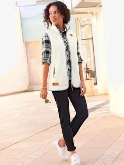 Gilets polaires avec passepoils et poches à glissière