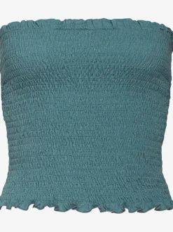 Haut bandeau encolure droite en jersey viscose avec coupe ajustée