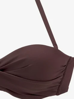 Haut de bikini bandeau à armatures avec bonnets rembourrés et bretelles amovibles