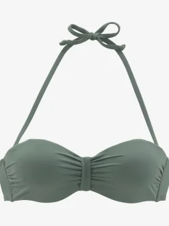 Haut de bikini bandeau à armatures avec bonnets rembourrés