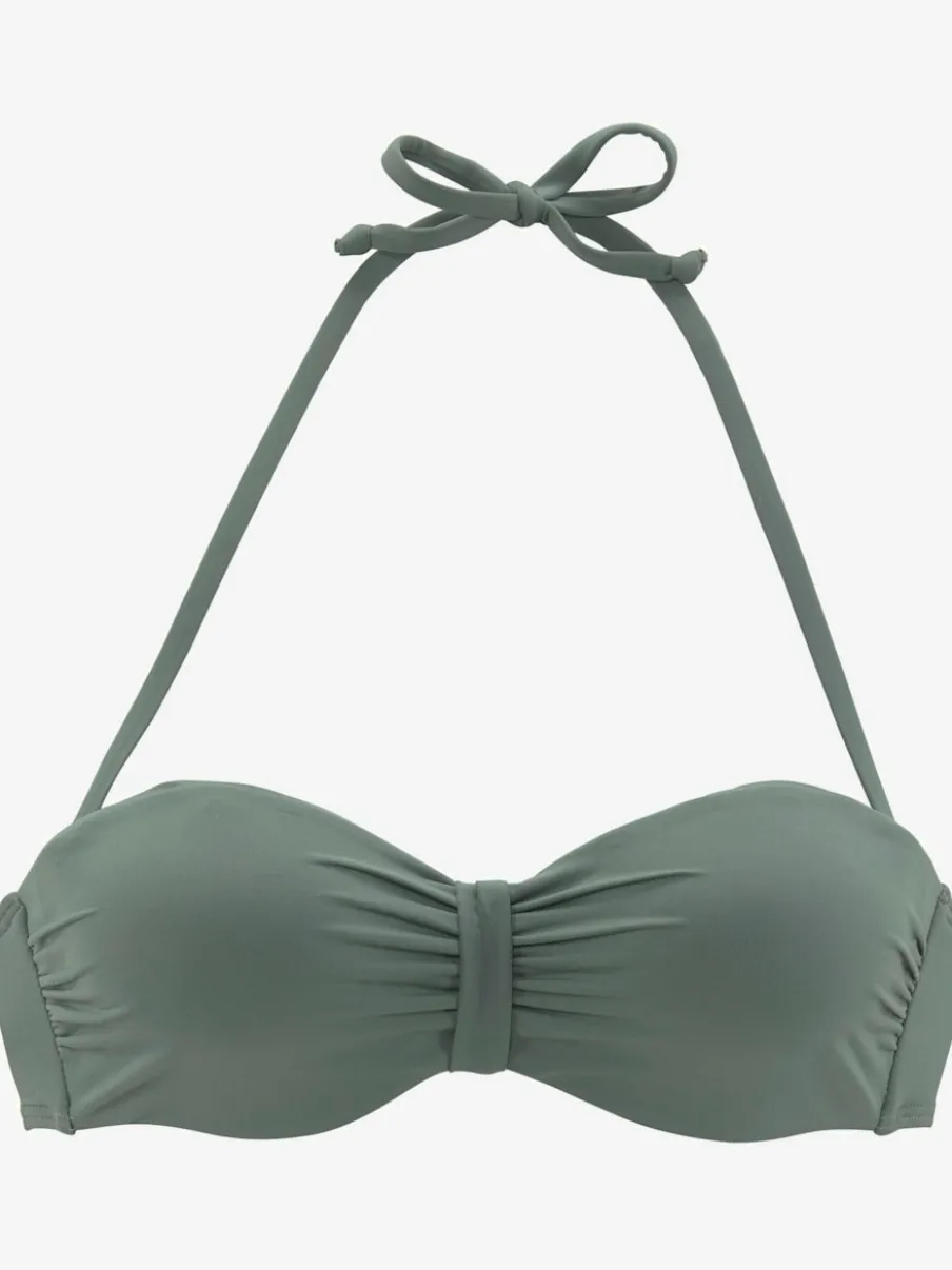 Haut de bikini bandeau à armatures avec bonnets rembourrés