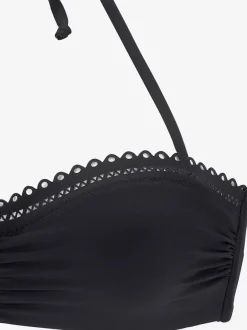 Haut de bikini bandeau à armatures avec motif ajouré
