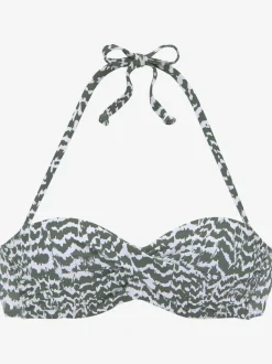 Haut de bikini bandeau à armatures avec bonnets rembourrés