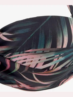 Haut de bikini bandeau à armatures avec imprimé tropical