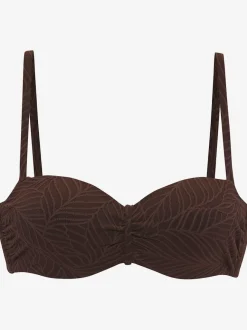Haut de bikini bandeau à armatures avec bretelles multiway