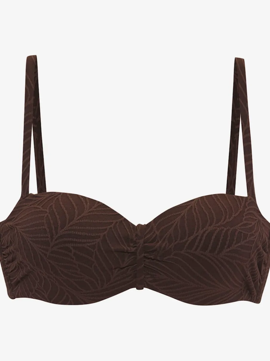 Haut de bikini bandeau à armatures avec bretelles multiway