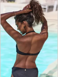 Haut de bikini bandeau à armatures avec bretelles multiway