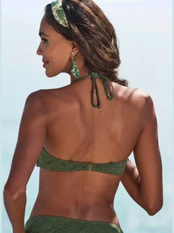 Haut de bikini bandeau à armatures avec bonnets intégrés
