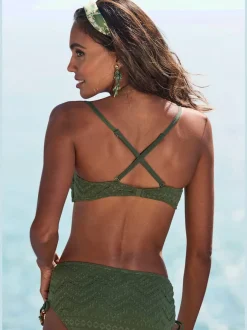 Haut de bikini bandeau à armatures avec bonnets intégrés
