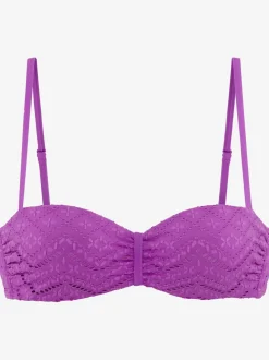 Haut de bikini bandeau à armatures avec bonnets intégrés