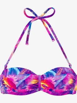 Haut de bikini bandeau à armatures avec bonnets renforcés et garnissage