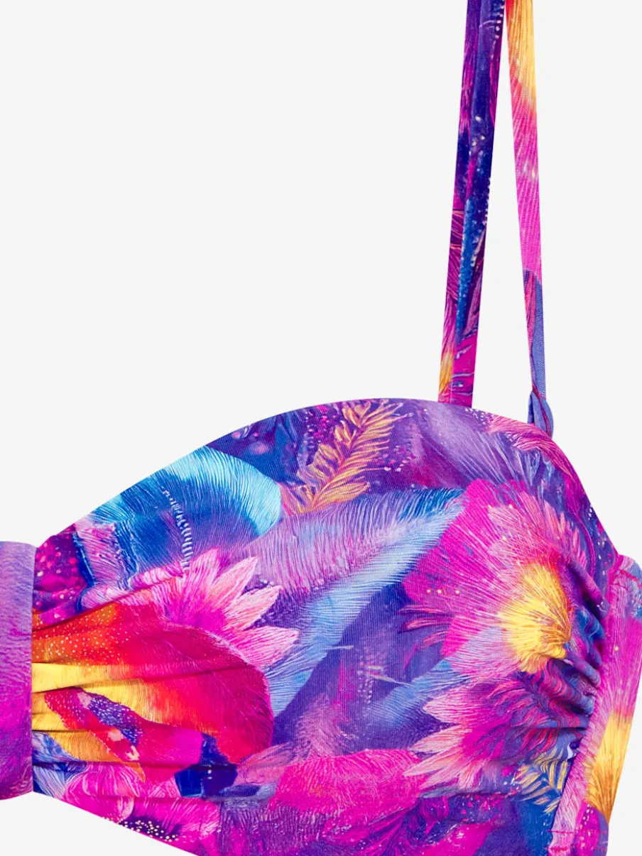 Haut de bikini bandeau à armatures avec bonnets renforcés et garnissage