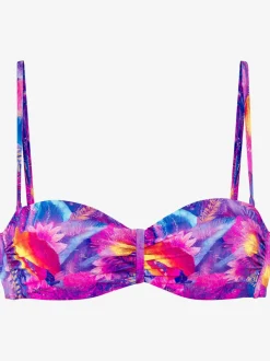 Haut de bikini bandeau à armatures avec bonnets renforcés et garnissage