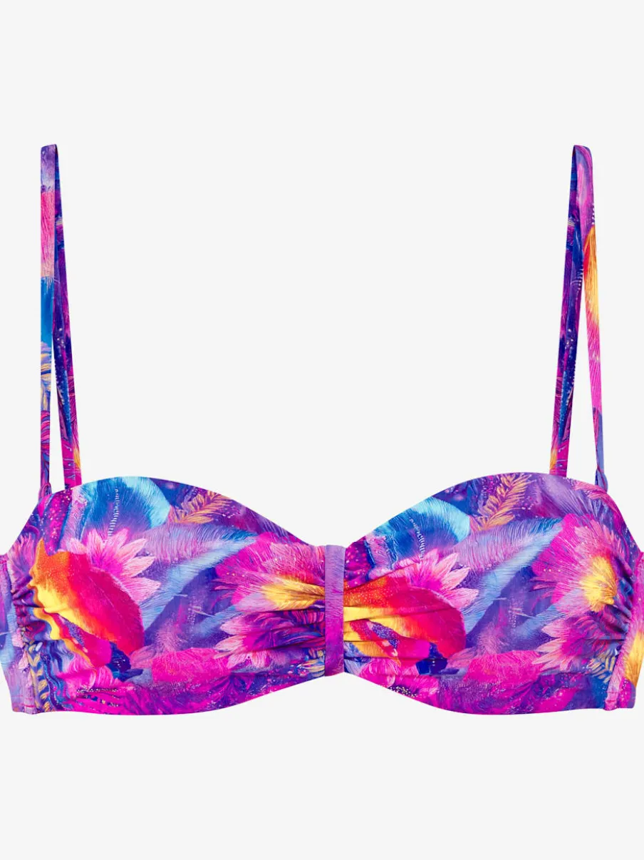 Haut de bikini bandeau à armatures avec bonnets renforcés et garnissage