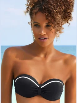 Haut de bikini bandeau avec bonnets rembourrés doux
