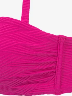 Haut de bikini bandeau structuré avec bonnets rembourrés