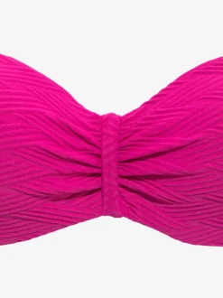Haut de bikini bandeau structuré avec bonnets rembourrés