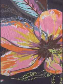 Haut de bikini bustier floral à bretelles réglables et bonnets amovibles