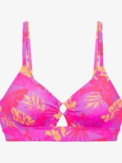 Haut de bikini bustier haut de maillot de bain avec imprimé floral intégral
