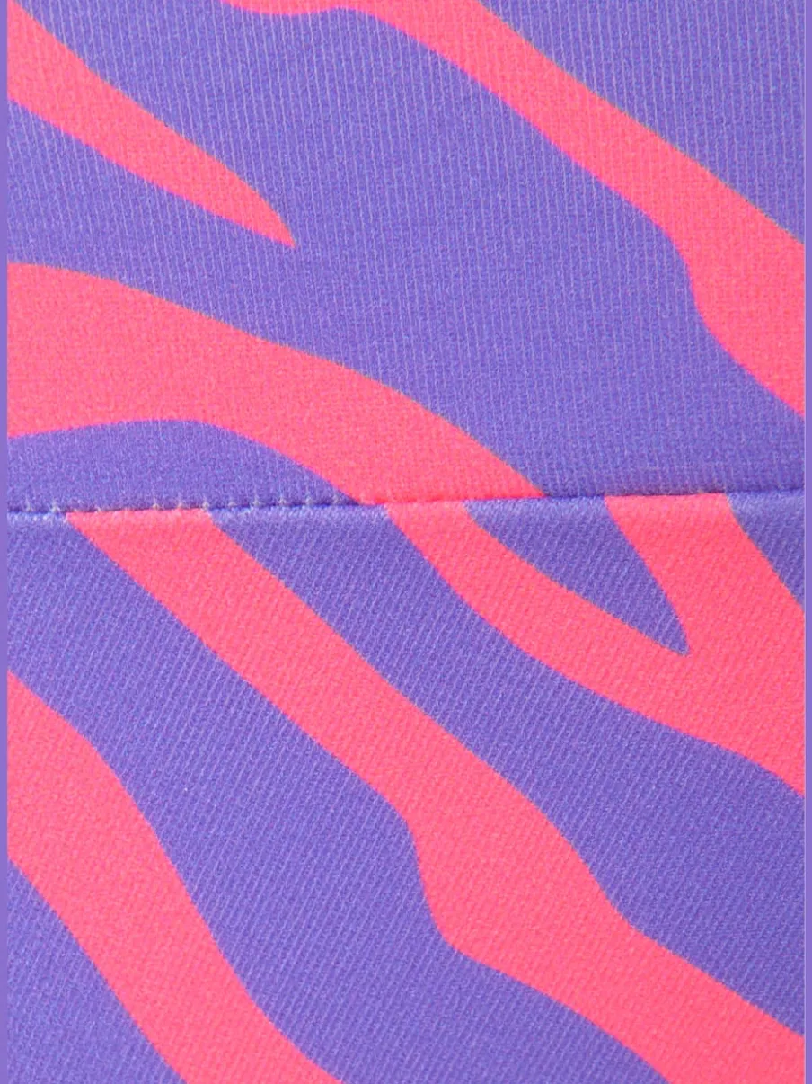 Haut de bikini bustier sportif à motifs animaux ajustable