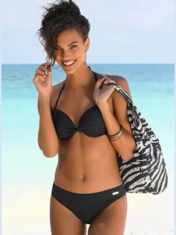 Haut de bikini à nouer avec bonnets garnissés