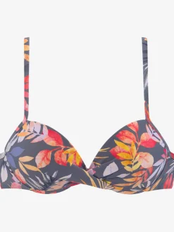 Haut de bikini push-up imprimé avec bonnets rembourrés