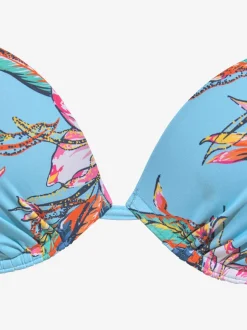 Haut de bikini push-up à imprimé floral avec bonnets rembourrés
