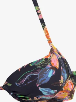 Haut de bikini push-up à imprimé floral avec bonnets rembourrés