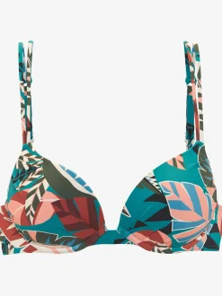 Haut de bikini push-up à imprimé floral et bretelles réglables