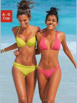 Haut de bikini push-up à nouer dans le cou avec bonnets rembourrés