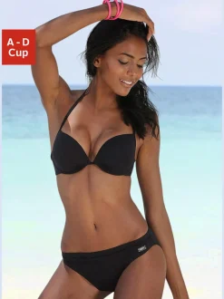 Haut de bikini push-up à nouer dans le cou avec bonnets rembourrés