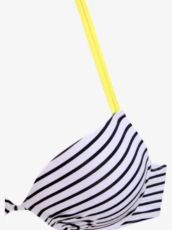 Haut de bikini push-up rayé avec bonnets rembourrés