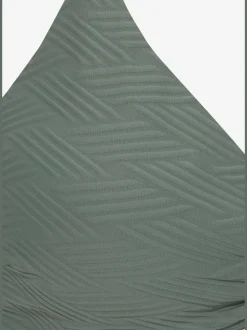 Haut de bikini triangle avec anneau décoratif et bonnets amovibles