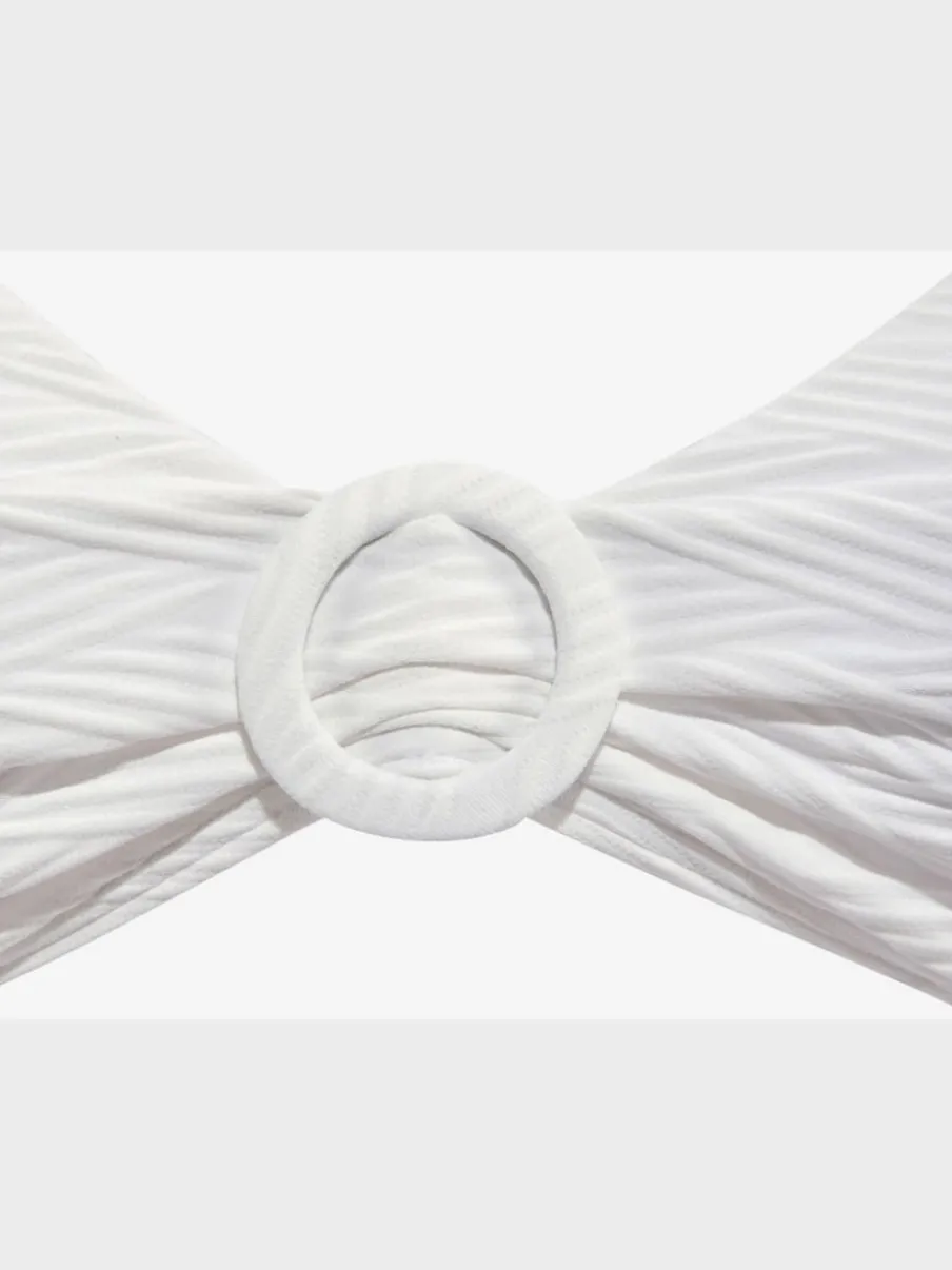 Haut de bikini triangle avec anneau décoratif et bonnets amovibles
