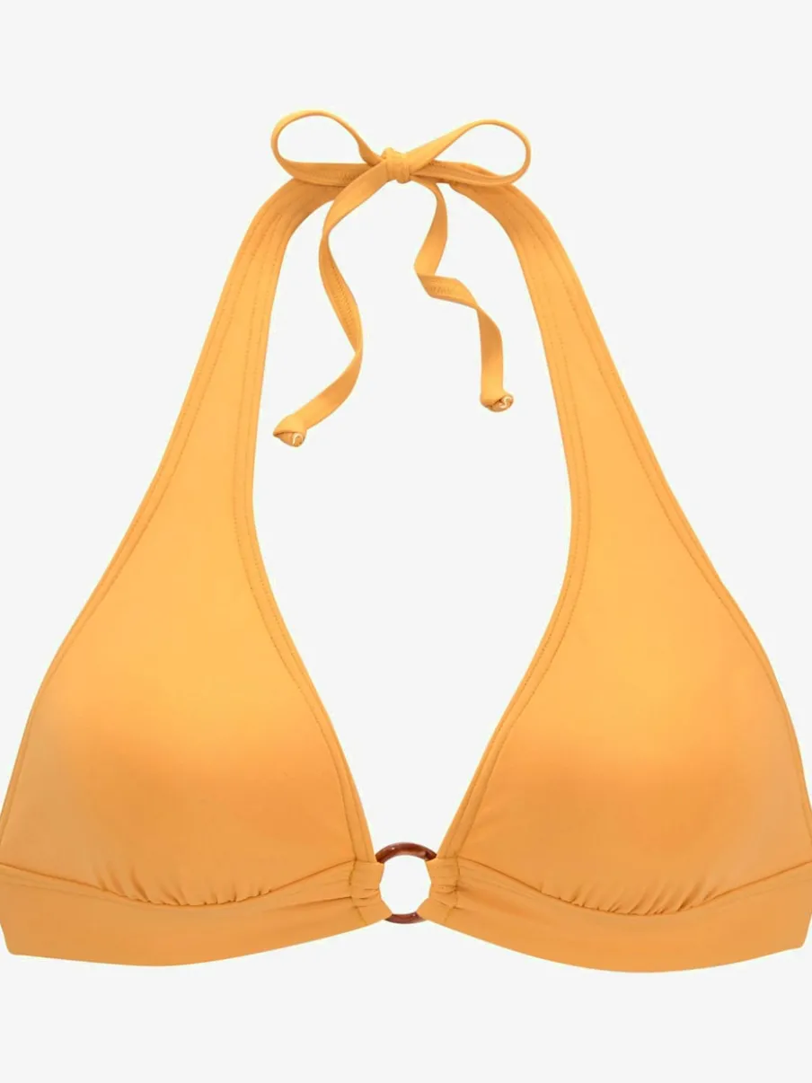 Haut de bikini triangle avec bonnets amovibles et anneau devant