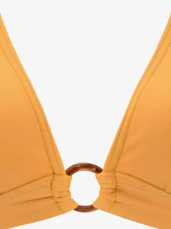 Haut de bikini triangle avec bonnets amovibles et anneau devant